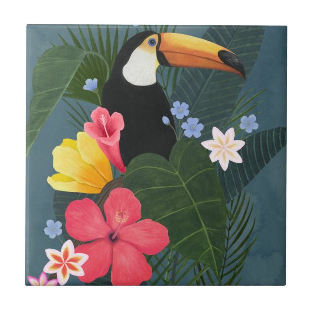 Carreau Le Toucan tropical en pleine nature (Devant)