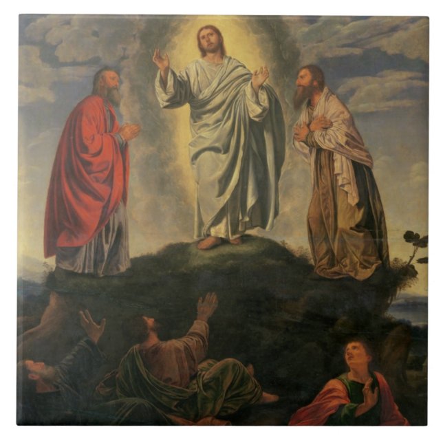 Carreau Le Transfiguration, c.1527-33 (huile sur le (Devant)