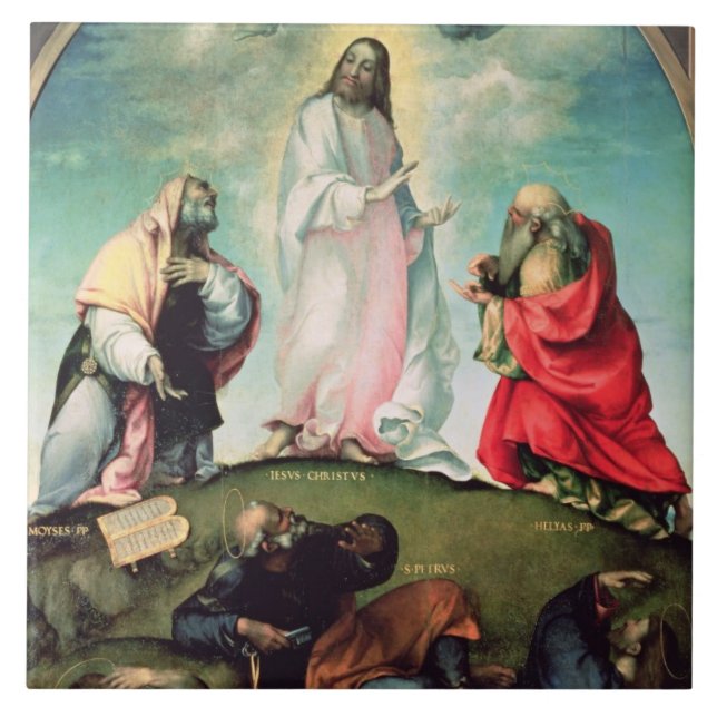 Carreau Le Transfiguration du Christ, c.1510-12 (huile sur (Devant)