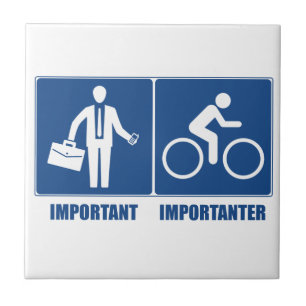 Carreau Le Travail Est Important, Le Cyclisme Est Importan