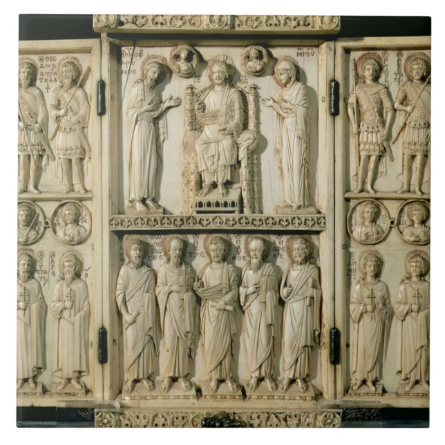 Carreau Le triptyque de Harbaville dépeignant le Christ (Devant)