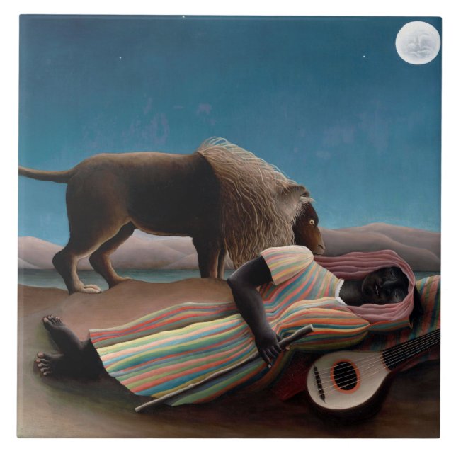 Carreau Le Tsigane endormi, Henri Rousseau (Devant)