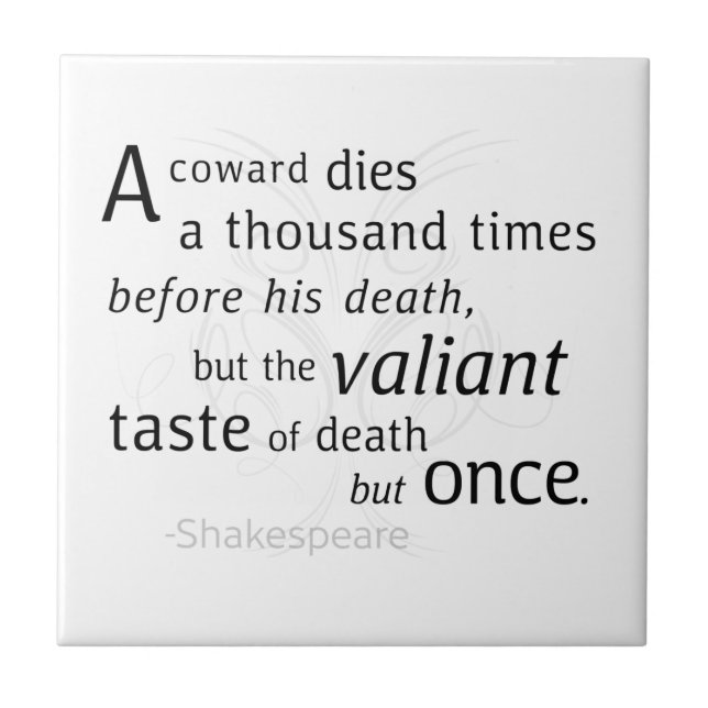 Carreau Le Valiant meurt mais une fois Shakespeare (Devant)
