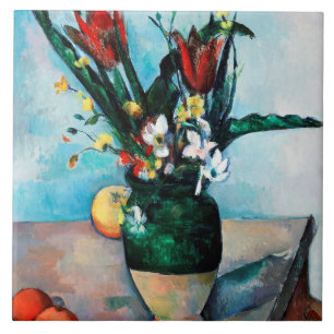 Carreau Le Vase des Tulipes, Paul Cezanne