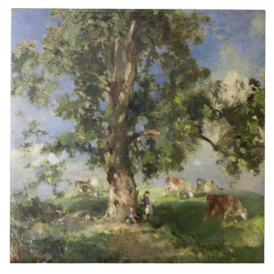 Carreau Le vieil arbre de cendre (huile sur la toile)