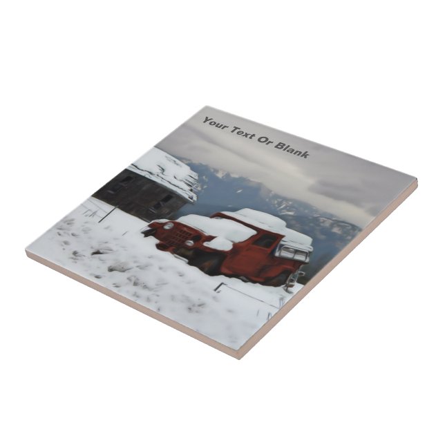 Carreau Le vieux camion rouge (Côté)