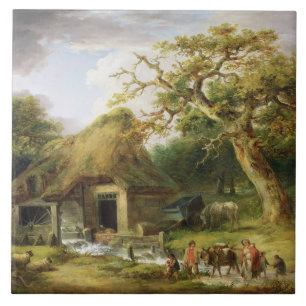 Carreau Le vieux moulin à eau, 1790 (huile sur la toile)