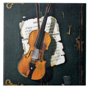 Carreau Le Vieux Violon, la peinture d'art,