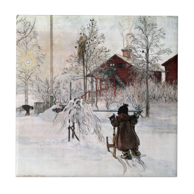 Carreau Le yard et le Lavage-House, Carl Larsson (Devant)