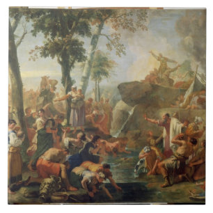 Carreau L'eau de dessin de Moïse de la roche (huile sur l