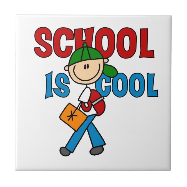 Carreau L'école de garçons est cool (Devant)