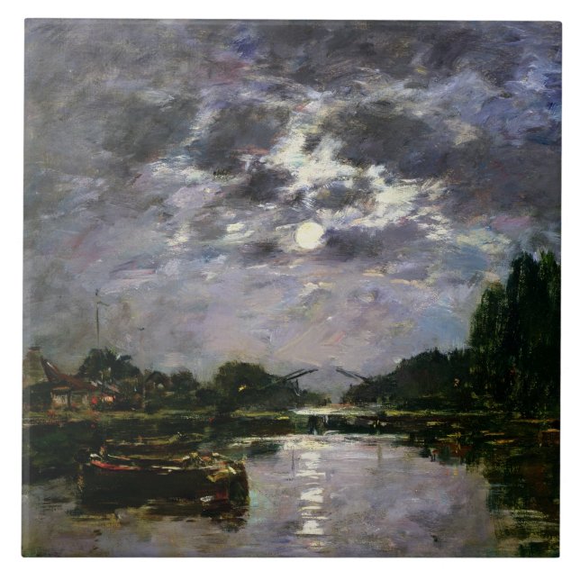 Carreau L'effet de la lune, 1891 (huile sur la toile) (Devant)