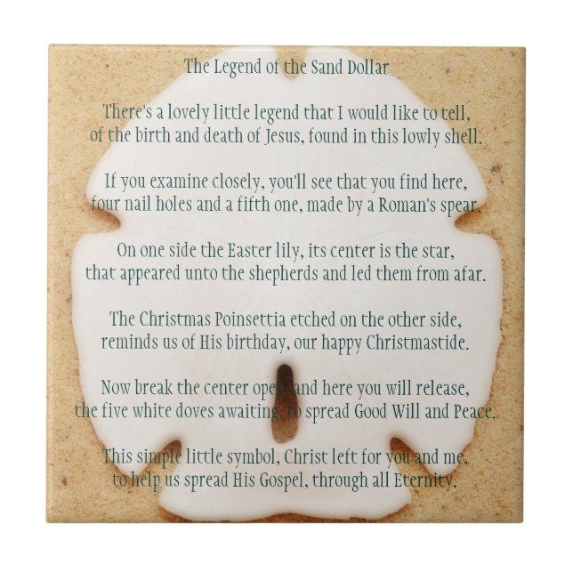 Carreau Légende du dollar de sable (Devant)