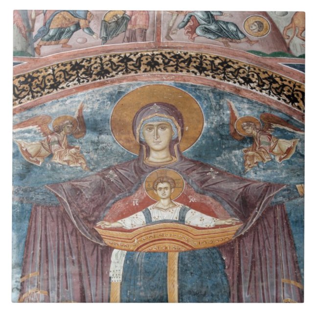 Carreau L'église orthodoxe serbe, site de l'UNESCO, 2 (Devant)