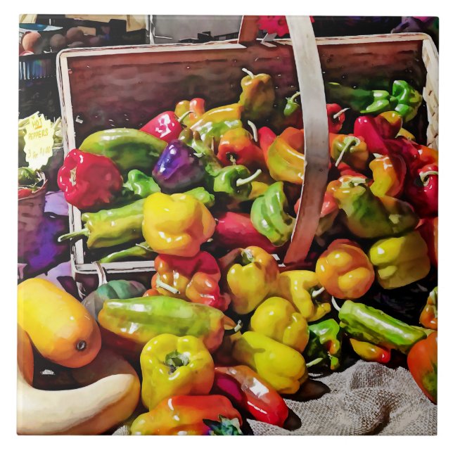 Carreau Légumes colorés dans un marché agricole (Devant)