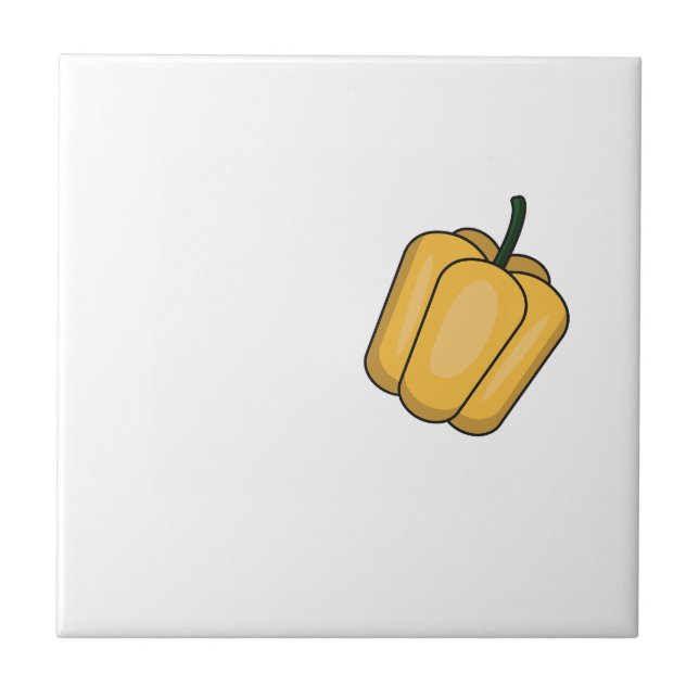 Carreau Légumes mignons motif poivron doux  (Devant)