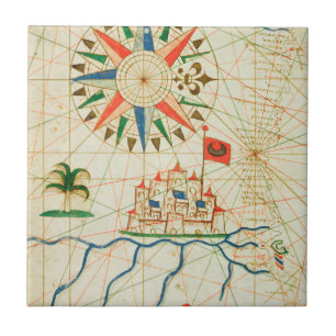 Carreau L'Egypte, la rivière le Nil et le Caire