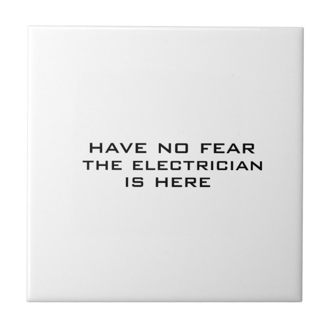 Carreau L'électricien est là (Devant)