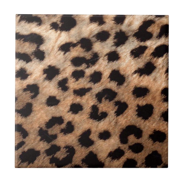 Carreau Leopard Cheetah Poster de animal Girly Moderne ten (Devant)
