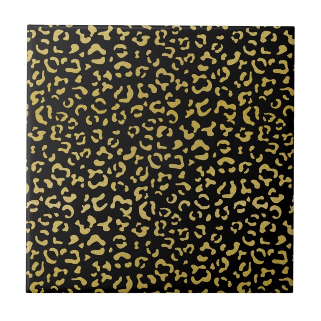 Carreau Leopard d'or, Parties scintillant d'or, Motif de l (Devant)