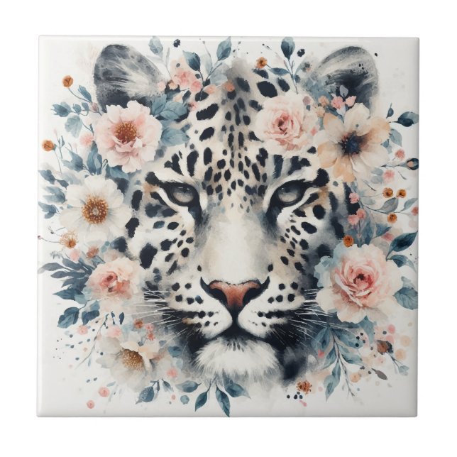 Carreau Leopard et rose (Devant)