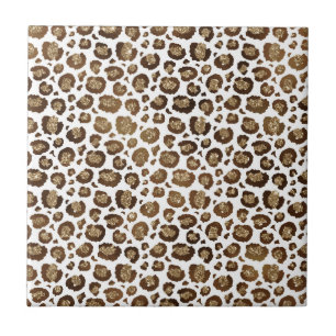 Carreau Leopard Spots Animaux sauvages Parties scintillant