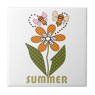 Carreau les abeilles aiment l'été et moi aussi