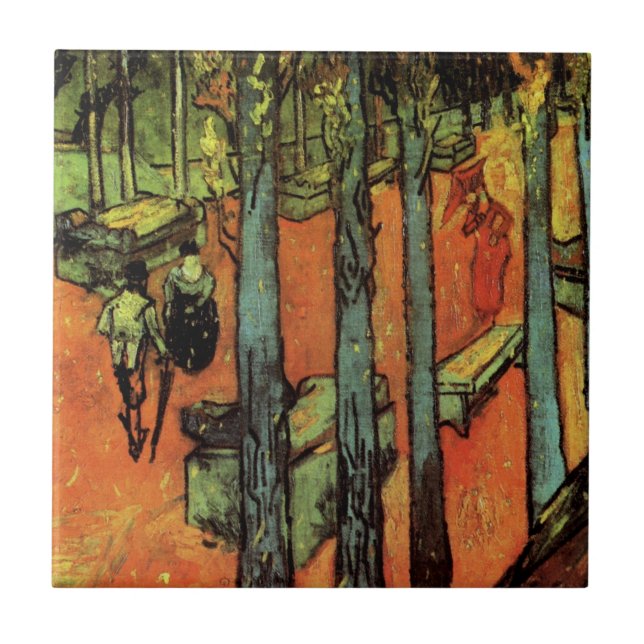 Carreau Les Alyscamps, Feuilles d'automne par Vincent van  (Devant)