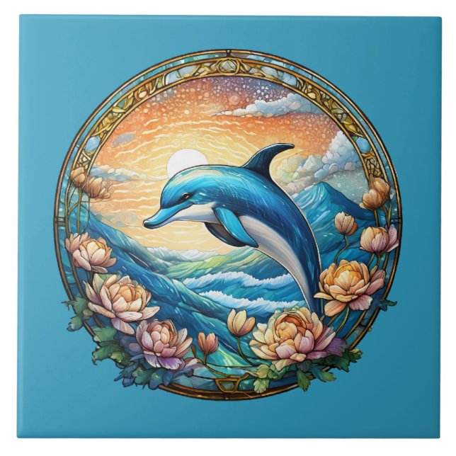 Carreau Les amateurs de dauphins de plage (Devant)