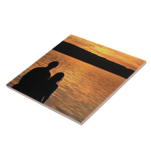 Carreau Les amoureux du lac Sunset