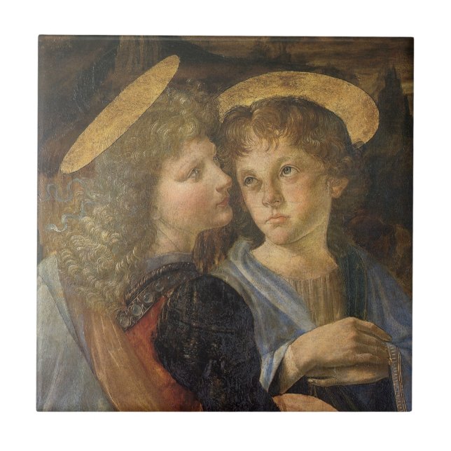 Carreau Les Anges du Baptême du Christ de Léonard de Vinci (Devant)