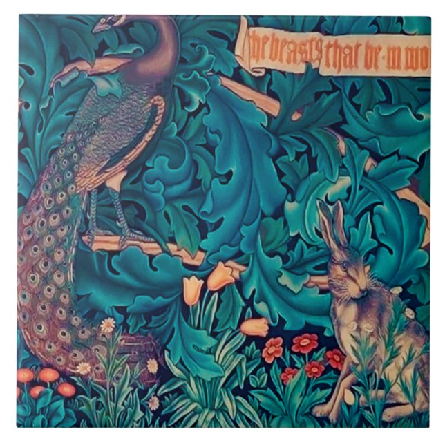 Carreau Les animaux dans la forêt, William Morris (Devant)