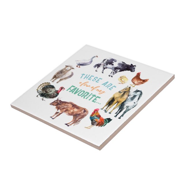 Carreau Les animaux de ferme Voici quelques-uns de mes aqu (Côté)