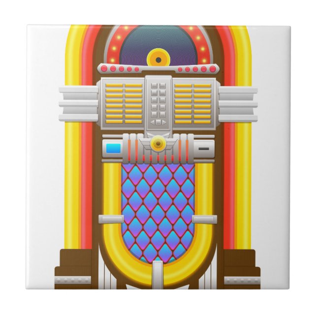 Carreau les années 50 juke-box à l'ancienne (Devant)