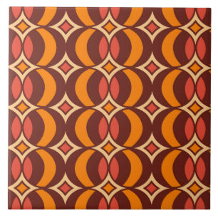Carreau Les années 70 géométrique Retro Globe Motif Automn