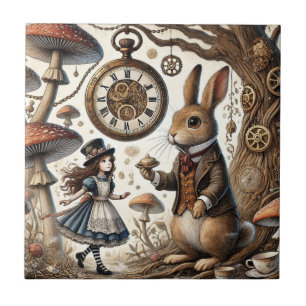 Carreau Les aventures d'Alice au pays des merveilles lapin