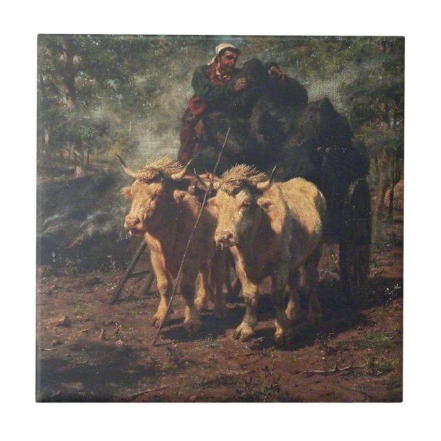 Carreau Les brûleurs à charbon de bois par Rosa Bonheur (Devant)