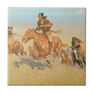 Carreau Les Buffalo Runners, Big Horn Basin par Remington