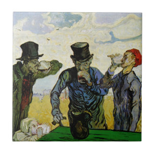 Carreau Les Buveurs par Vincent van Gogh