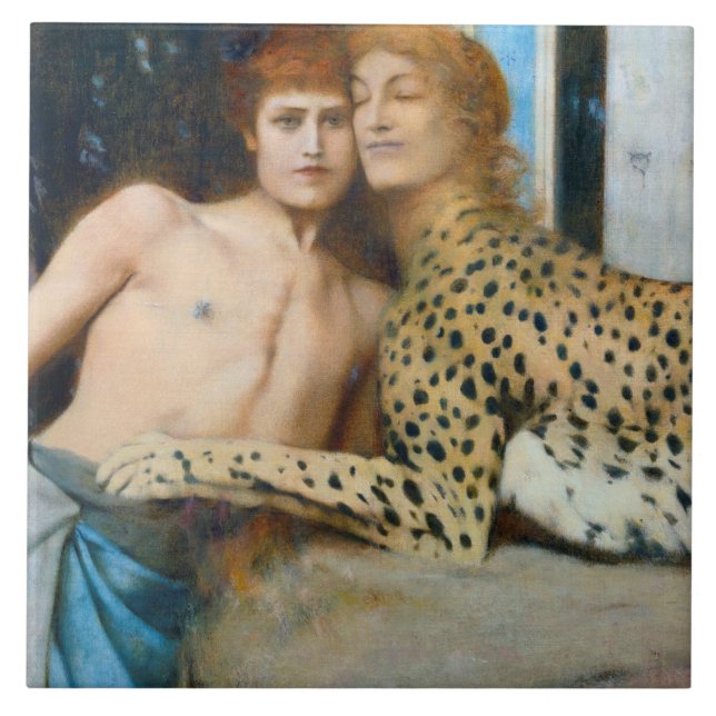 Carreau Les Caresses, Fernand Khnopff (Devant)