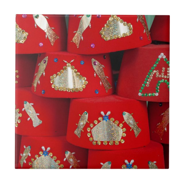 Carreau Les Casquettes de Red Fez au marché (Devant)