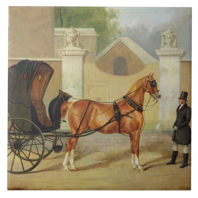 Carreau Les chariots des messieurs : Un cabriolet, (Devant)