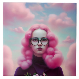 Carreau Les cheveux roses