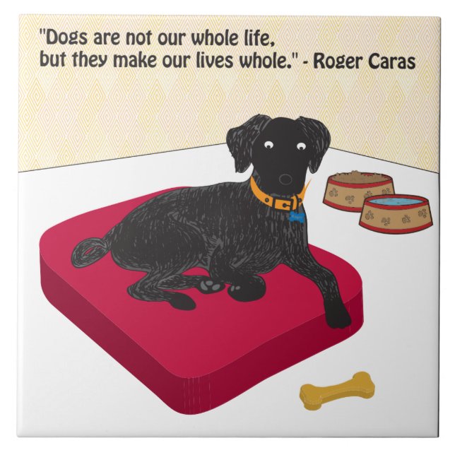Carreau Les chiens ne sont pas toute notre vie. (Devant)