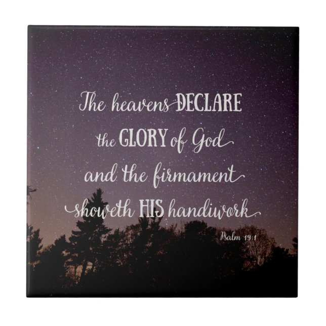 Carreau Les cieux déclarent la gloire de Dieu (Devant)