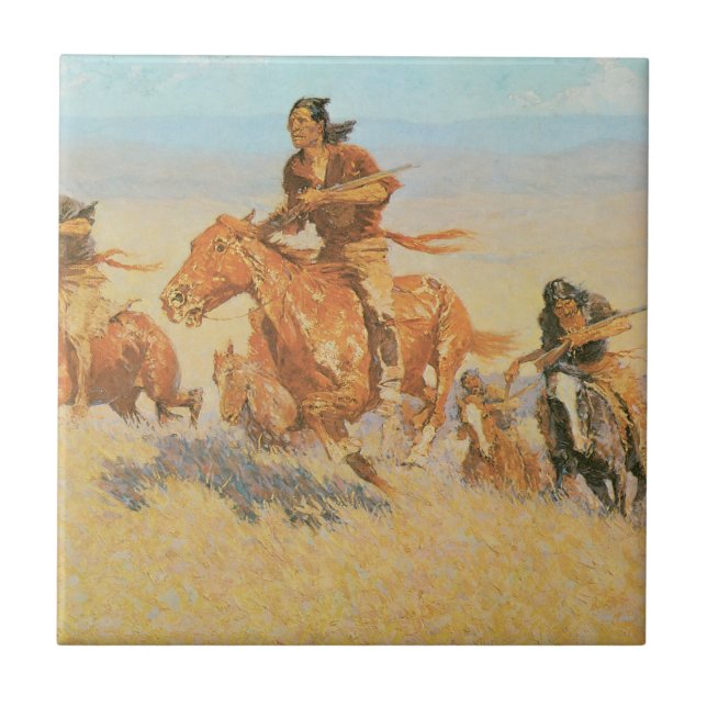 Carreau Les Coureurs de buffles, Big Horn Basin par Reming (Devant)