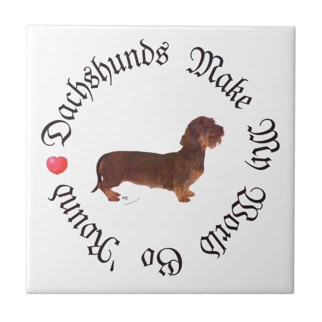 Carreau Les Dachshunds Font Mon Monde (Devant)
