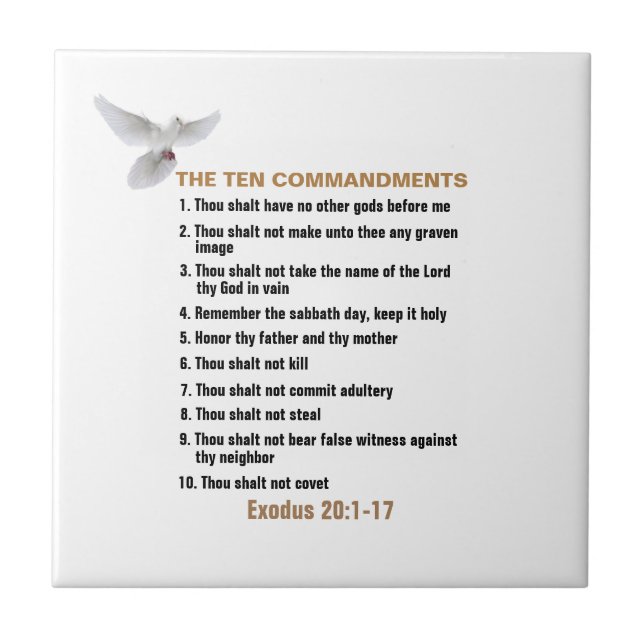 Carreau Les dix commandements (Devant)