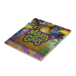Carreau Les doubloons graphiques sur le thème Mardi Gras d