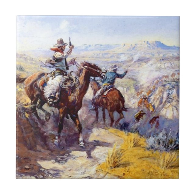 Carreau « Les enfumer » : Art occidental de Charles M. Rus (Devant)